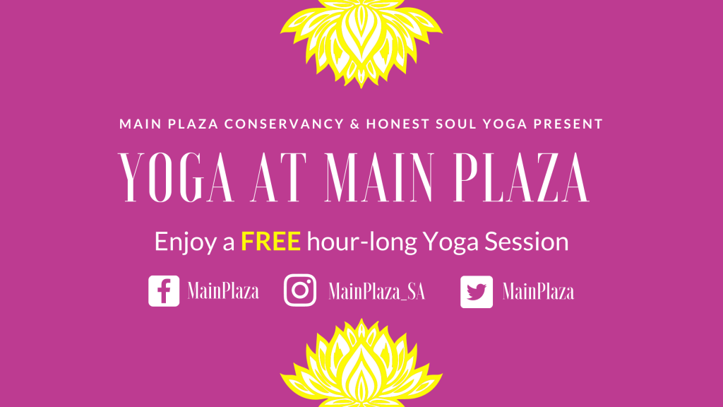 Yoga at Main Plaza blog poster