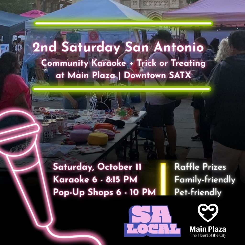 2nd Saturday San Antonio October 11 Community Karaoke Trick or Treat Local Market